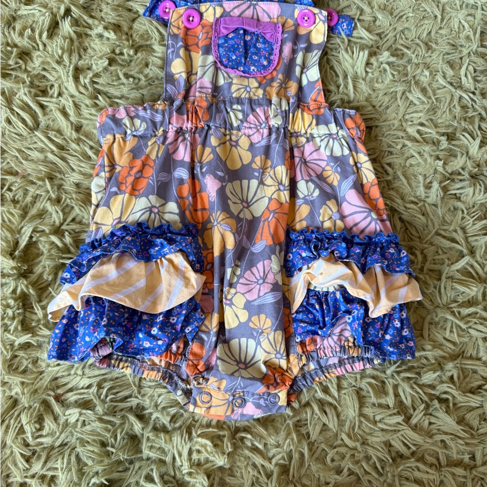 Matilda Jane Floral Bodysuit - Yellow, Orange, Blue, Purple - Picture 1 of 2